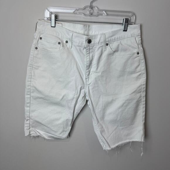 Levi's Men's 511 White Slim Cutoff Denim Jean Short Size 33 - Picture 1 of 8